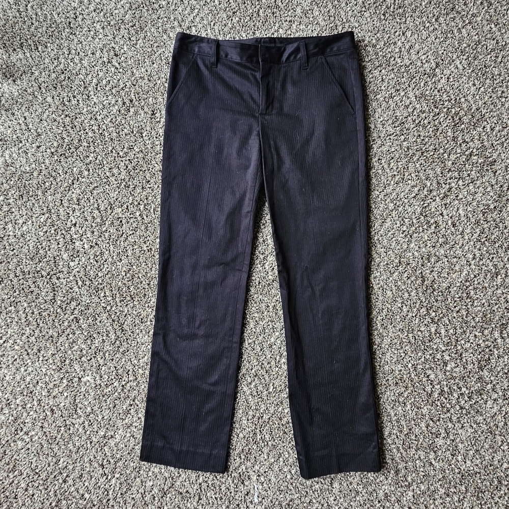 Marc Jacobs Women's Straight Leg Pinstripe Pants in Dark Navy